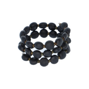 Kazuri *Black matt* armbånd