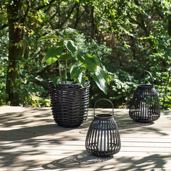 Villa Collection Asra Bambus Lanterne Sort