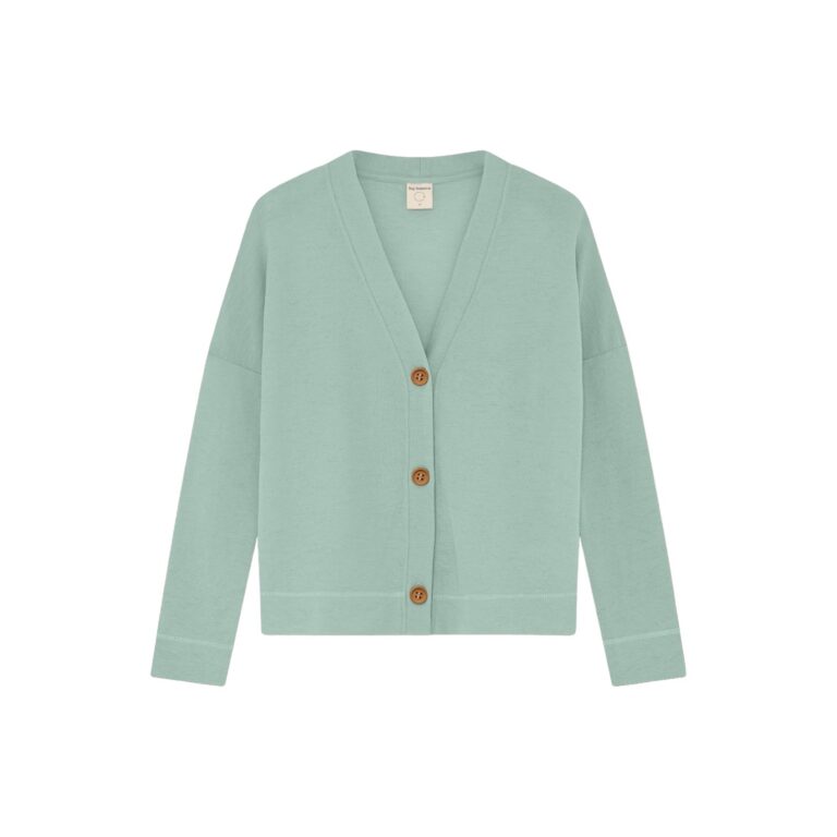 8015 Cardigan øko-tex merino uld *Seafoam green*