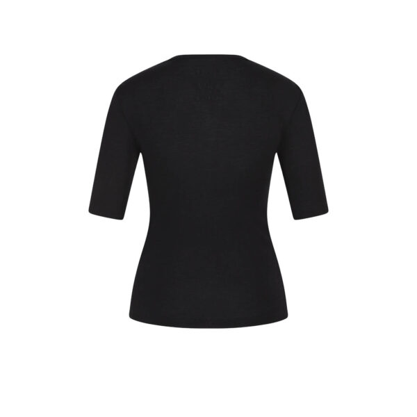 Claire Women T-Shirt i Sort Øko-tex Merinould - Kort ærme 1