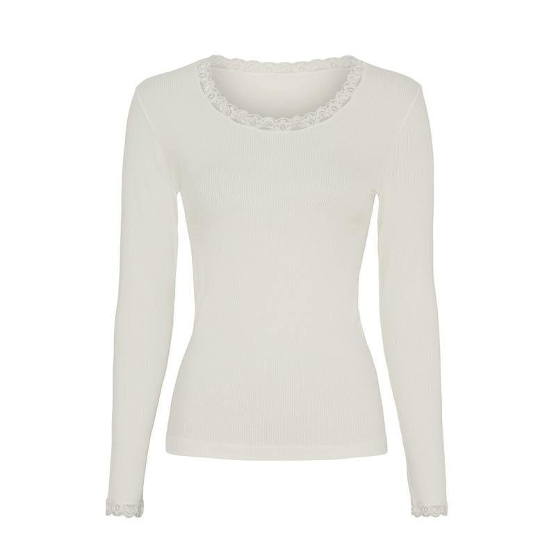 Tim & Simonsen Frida rib bluse - Ivory